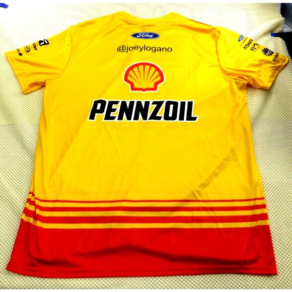 NWT Team Penske NASCAR Pennzoil Race Team Issued Shell Racing Shirt XL - Picture 2 of 10